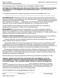 Document preview: Formulario DHCS1800 SP Electroconvulsive Treatment (Ect), Informed Consent Form - California (Spanish)