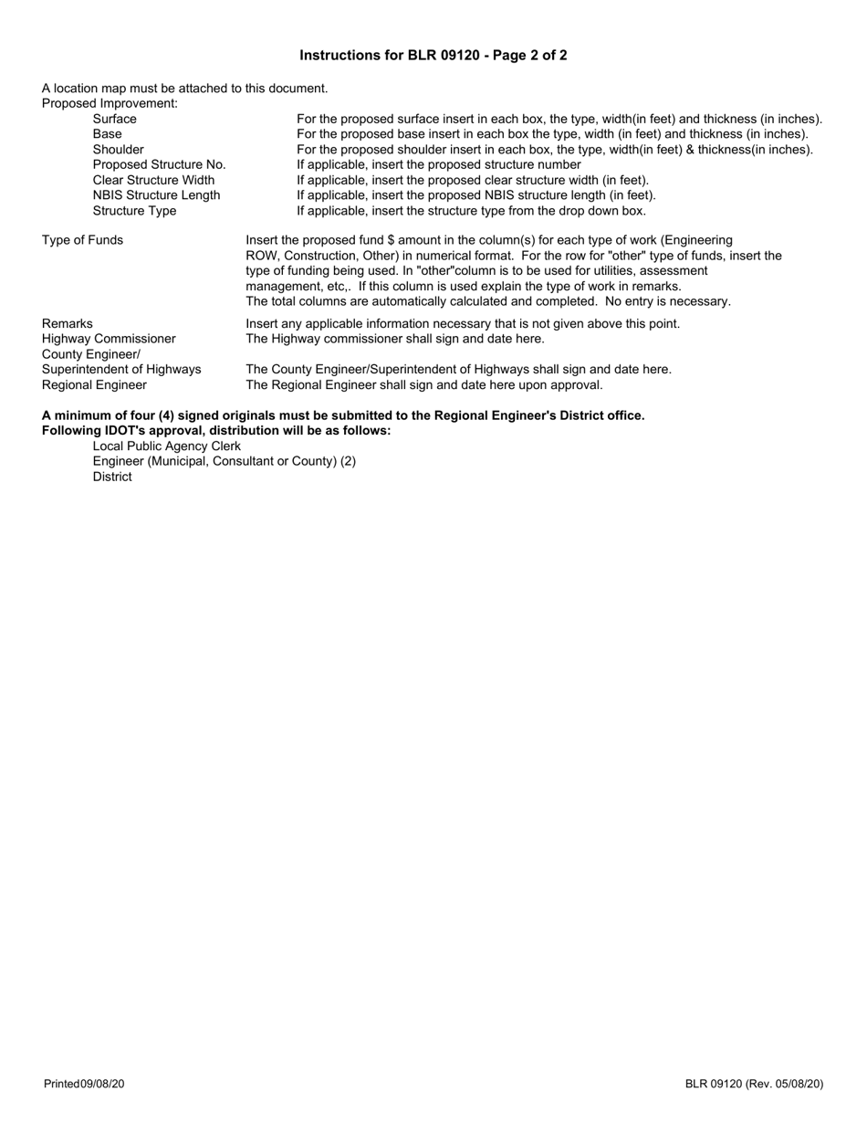 Form BLR09120 Statement of Proposed Road Improvement - Illinois, Page 3
