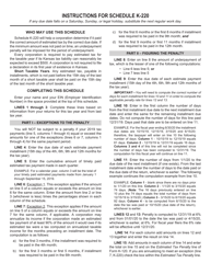 Schedule K-220 Kansas Underpayment of Estimated Tax (Corporate Income Tax) - Kansas, Page 2