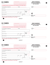 Form K-130ES Privilege Estimated Tax Voucher - Kansas, Page 3