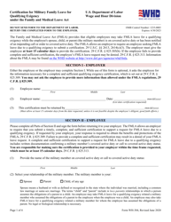 Form WH-384 &quot;Certification for Military Family Leave for Qualifying Exigency Under the Family and Medical Leave Act&quot;