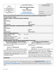 Form DOW6050 &quot;Water Well Bacterial Report and Chain of Custody&quot; - Kentucky