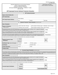 Form DWM4227 Ust Impressed Current Cathodic Protection Evaluation - Kentucky