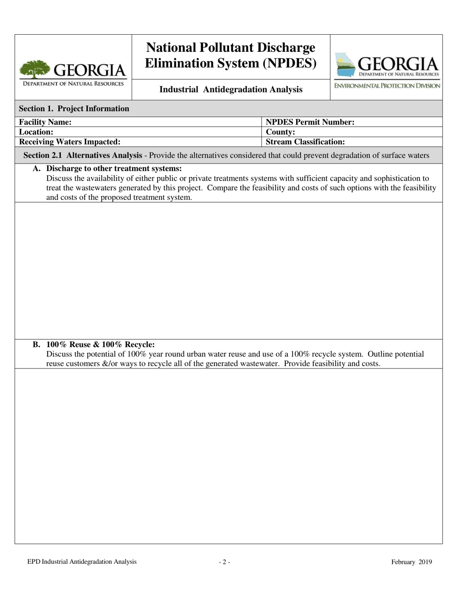 Industrial Antidegradation Analysis - Georgia (United States), Page 2