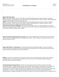 Form PPS3114 Social History for Children - Kansas, Page 2