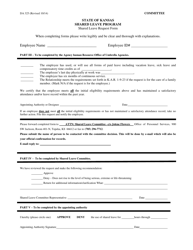Form DA325 Shared Leave Request Form - Kansas, Page 3