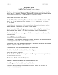 Instructions for Form DEP7007BB Certified Progress Report - Kentucky