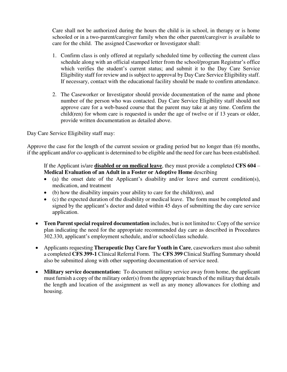 Instructions for Form CFS2000 Day Care Service Eligibility Application - Illinois, Page 4