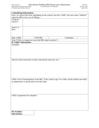 Form PPS5341 Best Interest Staffing (Bis) Report and Authorization - Kansas