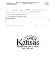 Form PPS5341 Best Interest Staffing (Bis) Report and Authorization - Kansas, Page 6