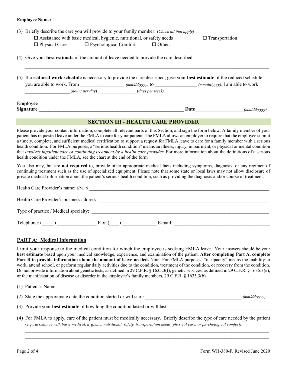 Form WH380F Download Fillable PDF or Fill Online Certification of