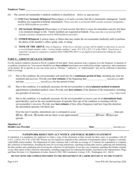 Form WH-385 &quot;Certification for Serious Injury or Illness of a Current Servicemember for Military Caregiver Leave Under the Family and Medical Leave Act&quot;, Page 4