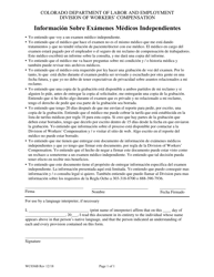 Document preview: Formulario WC036B Informacion Sobre Examenes Medicos Independientes - Colorado (Spanish)