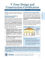 Document preview: V Zone Design Certificate