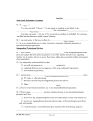 Form CC-CV-067 Consent to Petition for Approval of Transfer of Structured Settlement Payment Rights (Md. Rule 15-1303) - Maryland, Page 2