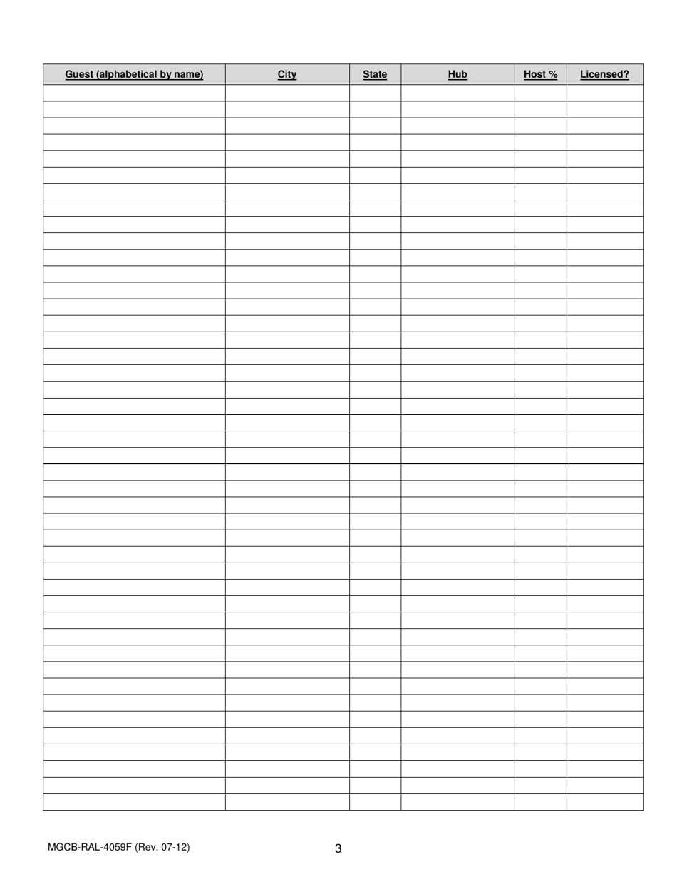 Form MGCB-RAL-4059F Attachment F Race Meeting License Application - Michigan, Page 3