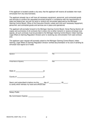 Form MGCB-RAL-4059T Attachment T Race Meeting License Application - Michigan, Page 2