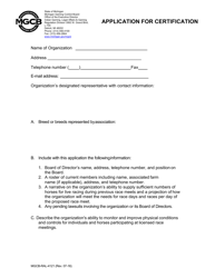 Form MGCB-RAL-4121 Horsemen&#039;s Association Application for Certification - Michigan
