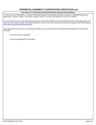 FEMA Form 086-0-24 Residential Basement Floodproofing Certificate, Page 4
