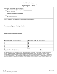 Form FA-10A Psychological Testing - Nevada, Page 2