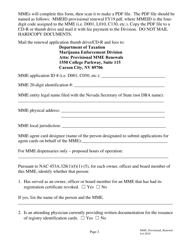 Renewal Application Form for Medical Marijuana Establishment (Mme) Provisional Registration Certificates - Nevada, Page 2