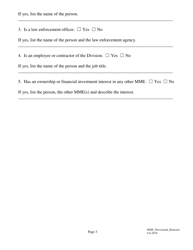 Renewal Application Form for Medical Marijuana Establishment (Mme) Provisional Registration Certificates - Nevada, Page 3