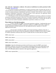 Renewal Application Form for Medical Marijuana Establishment (Mme) Provisional Registration Certificates - Nevada, Page 8