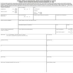 Form FD-249 Arrest and Institution Fingerprint Form, Page 2