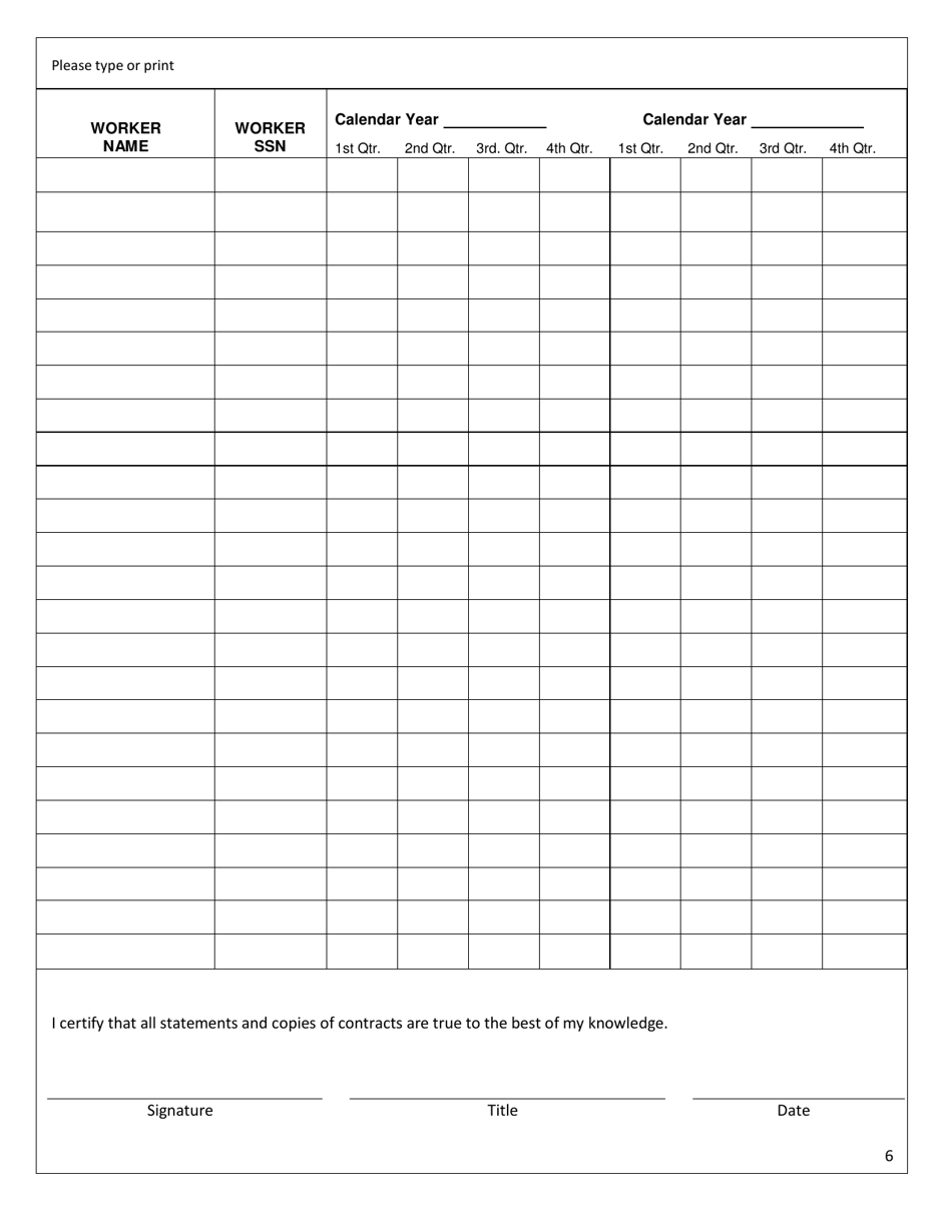 Form SFN50724 Worker Relationship Questionnaire - North Dakota, Page 6