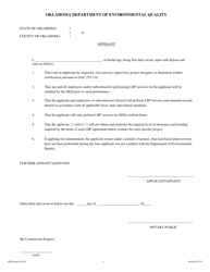 DEQ Form 110-301 Lead-Based Paint Certification Application - Oklahoma, Page 3