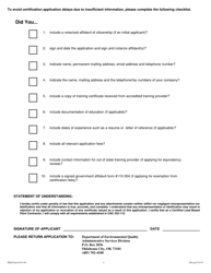 DEQ Form 110-301 Lead-Based Paint Certification Application - Oklahoma, Page 4