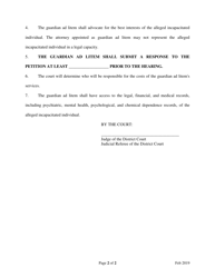 Order for Appointment of Guardian Ad Litem - North Dakota, Page 2