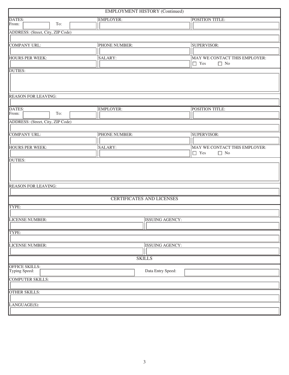 Form GEN-4268 Ohio Civil Service Application for State and County Agencies - Ohio, Page 3