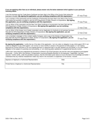 Form DOS-1796-F-A Renewal of Manufacturer Certification - New York, Page 2