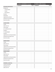 Form YG6032 Condition Inspection Report Template for Landlords and Tenants - Yukon, Canada, Page 2