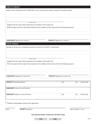 Form YG6032 Condition Inspection Report Template for Landlords and Tenants - Yukon, Canada, Page 5