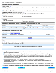 Form 4890-84E Request for Access to Personal Claims History (Pch) Information by Individual or Individual&#039;s Substitute Decision Maker - Ontario, Canada, Page 2