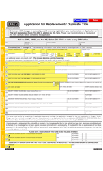 Form 735-515 Application for Replacement / Duplicate Title - Oregon