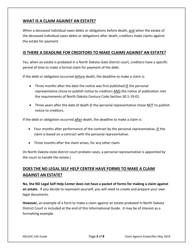 Form 20 Claim Against Estate - North Dakota, Page 3
