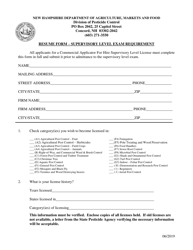 Resume Form - Supervisory Level Exam Requirement - New Hampshire, Page 3