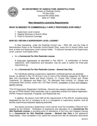 Resume Form - Supervisory Level Exam Requirement - New Hampshire