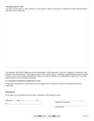 Form YG6275 Community Impact Statement - Yukon, Canada, Page 4