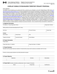 Form PAW10138570.BC Overlap Consultation/Shared Territory Project Proposal - Canada