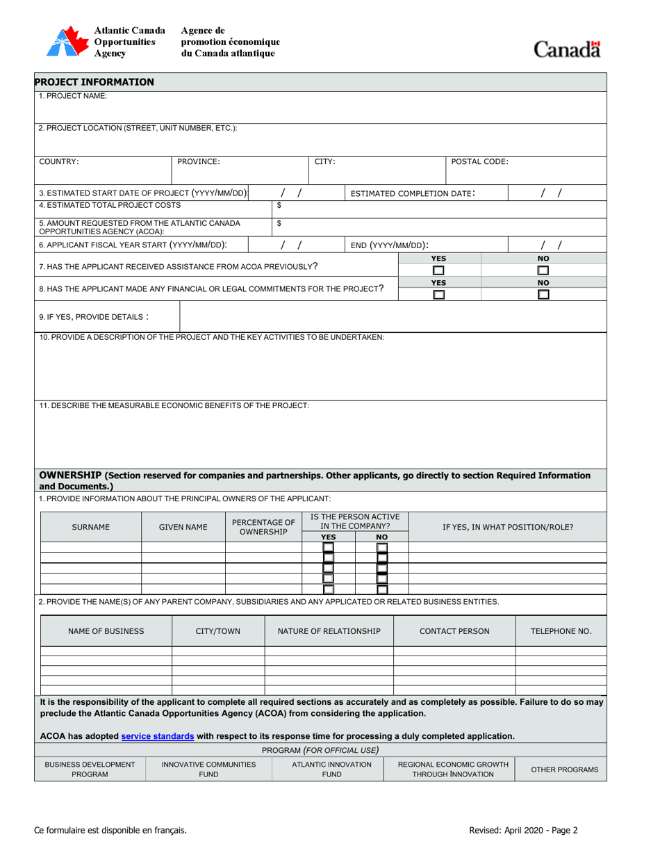 Canada Application for Financial Assistance - Fill Out, Sign Online and ...