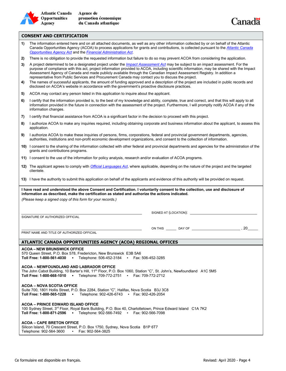 Application for Financial Assistance - Canada, Page 4