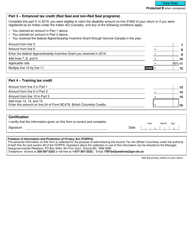 Form T1014 British Columbia Training Tax Credit (Individuals) - Canada, Page 2