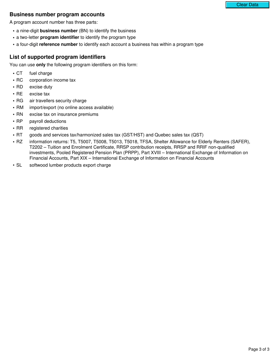 Form RC7259X Cancel Business Consent or Delegated Authority for Certain Selected Listed Financial Institutions - Canada, Page 3