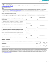 Form RC151 Gst/Hst Credit Application for Individuals Who Become Residents of Canada - Canada, Page 2