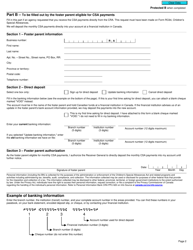Form RC113 Direct Deposit Request for Children&#039;s Special Allowances - Canada, Page 2
