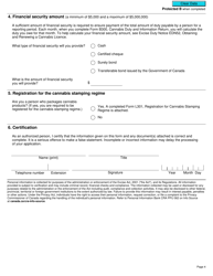 Form L300 Cannabis Licence Application Under the Excise Act, 2001 - Canada, Page 4